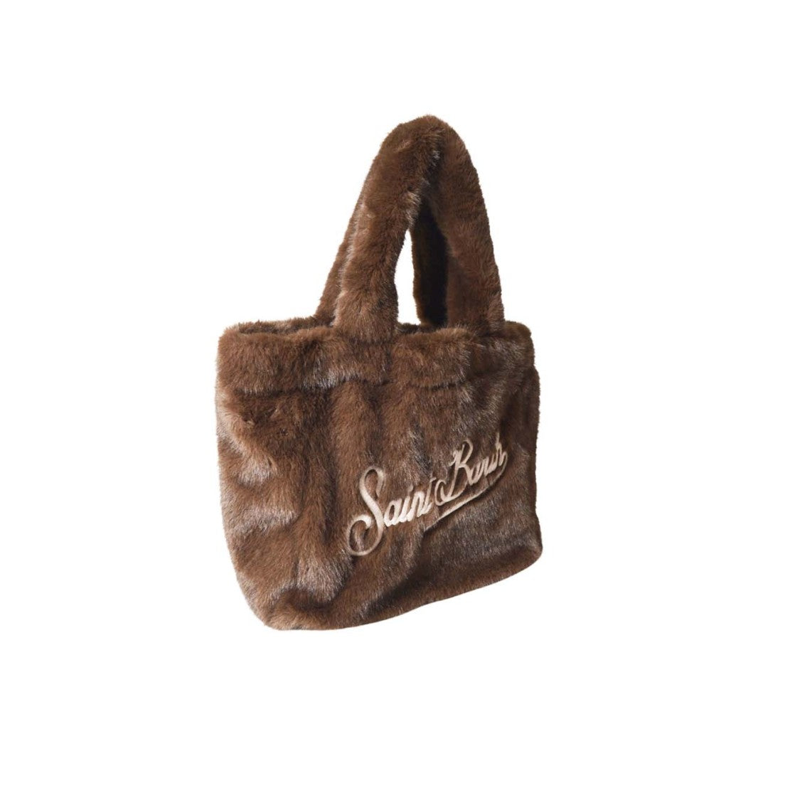 Mc2 Saint Barth Structured Brown Handbag With Timeless Design