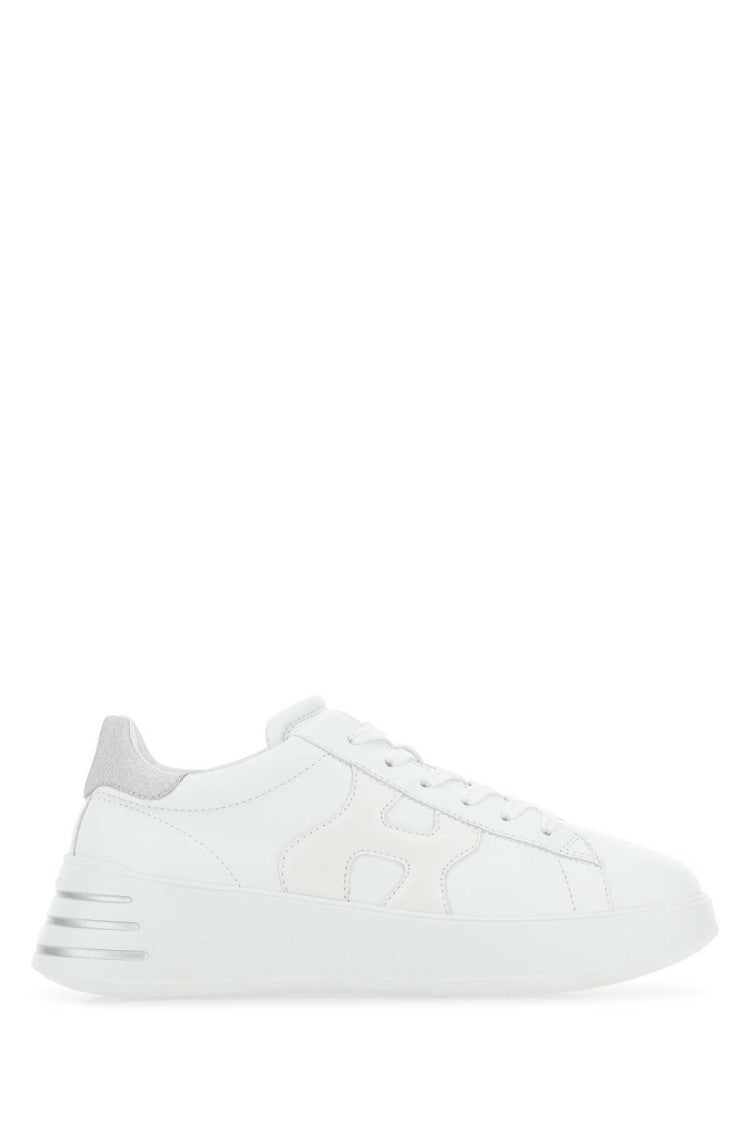 Hogan White Nappa Leather Rebel Sneakers