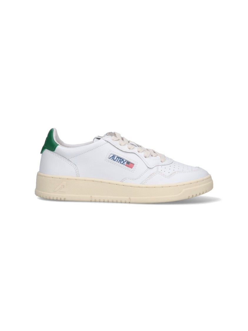 Autry White Medalist Leather Sneakers