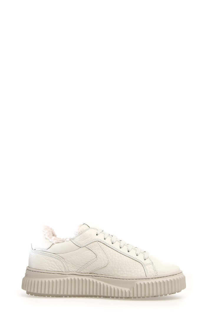 Voile Blanche Calfskin Sneakers Removable Insole Ultra-Light Rubber