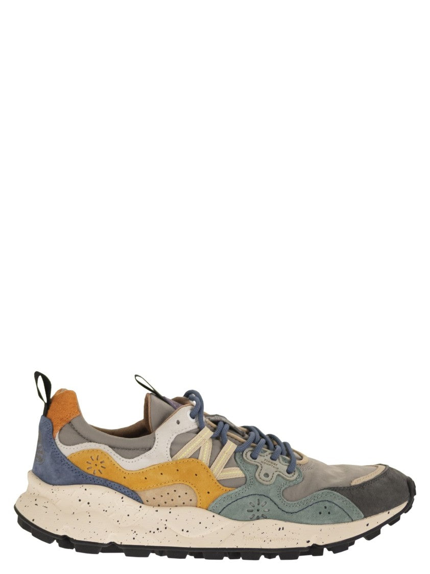 Flower Mountain Yamano 3 - Sneakers In Suede And Technical Fabric