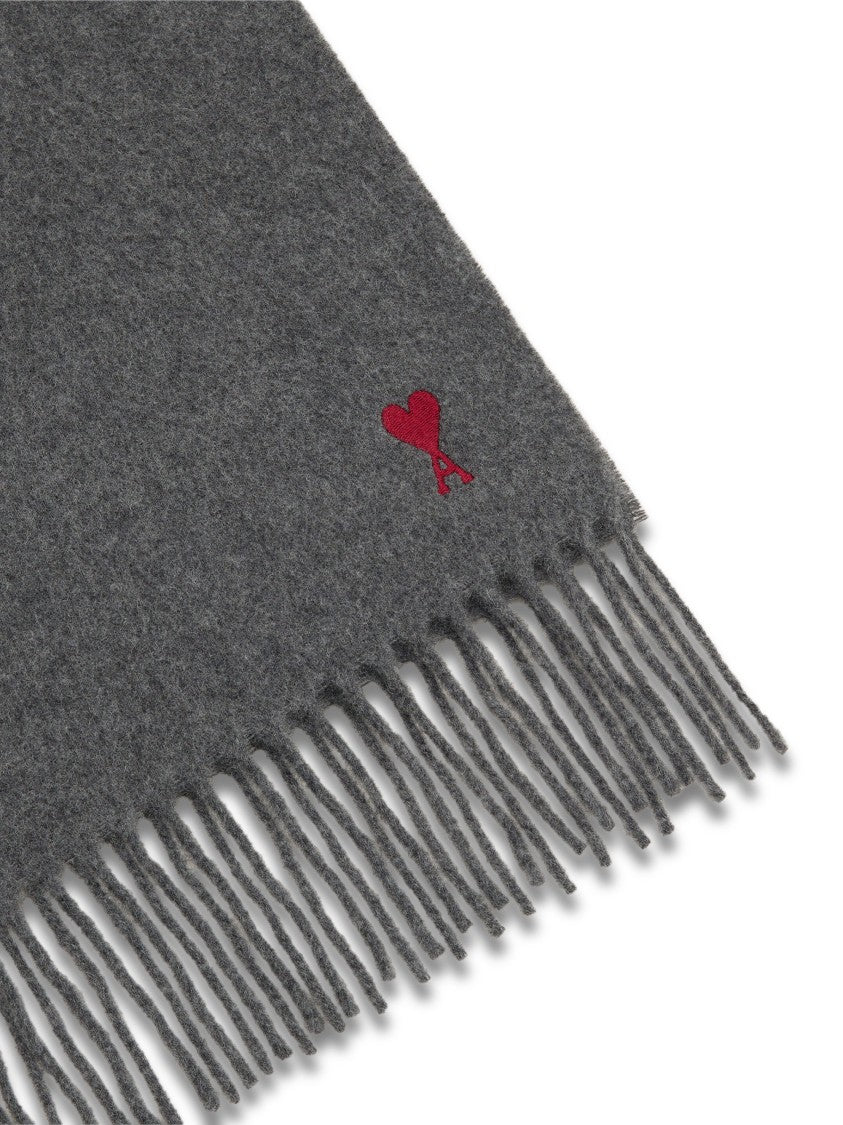 Ami Classic Wool Scarf With Timeless Design
