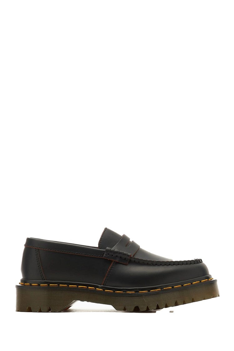 Dr. Martens Black Penton Leather Penny Lug Sole Loafers