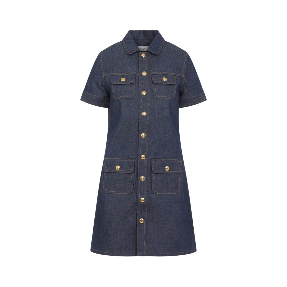 Celine Pointed Collar Mini Dress