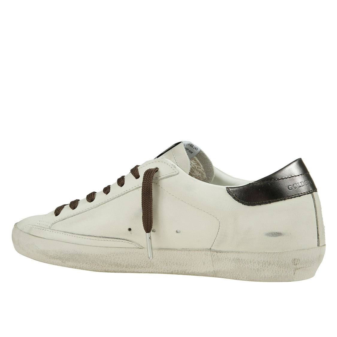 Golden Goose Used Effect Leather Sneakers With Croc Star