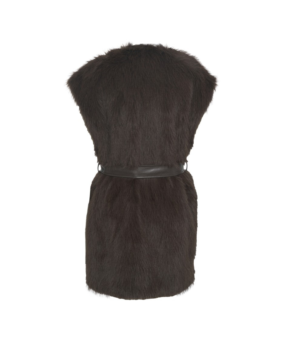 Kaos Sleeveless Faux Fur Gilet
