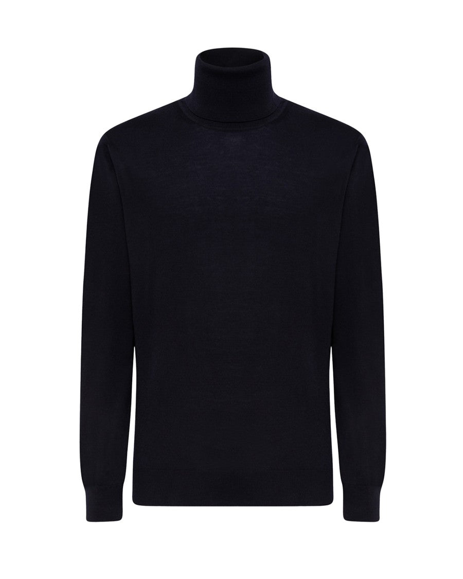 Alpha Studio Black Merino Wool Sweater