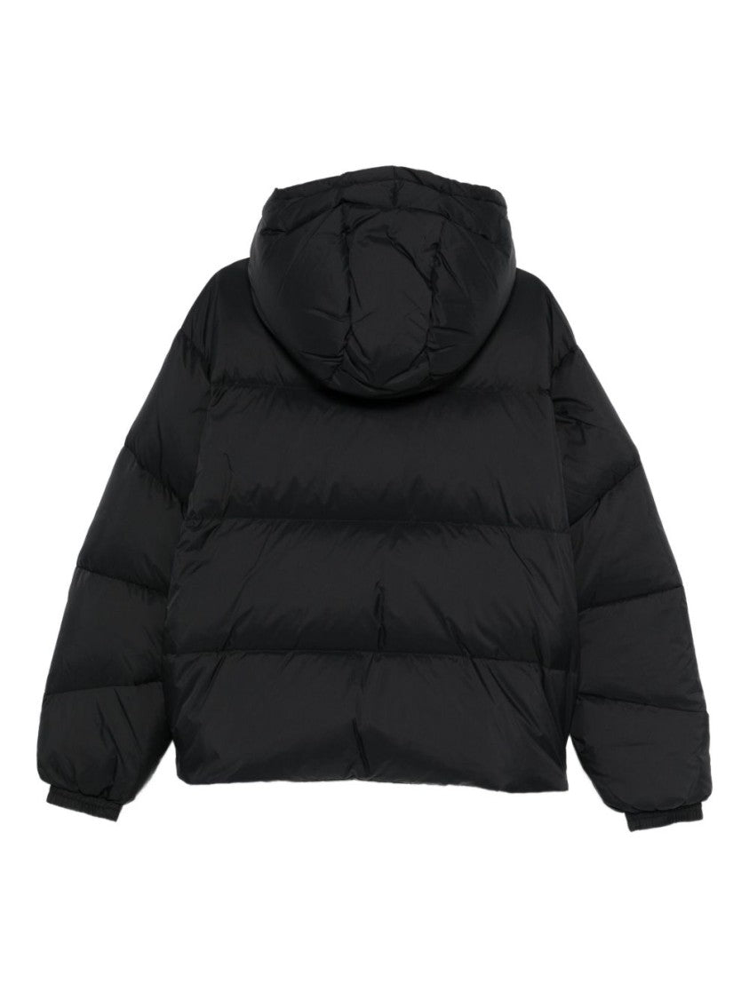 Msgm Hooded Black Puffer Jacket