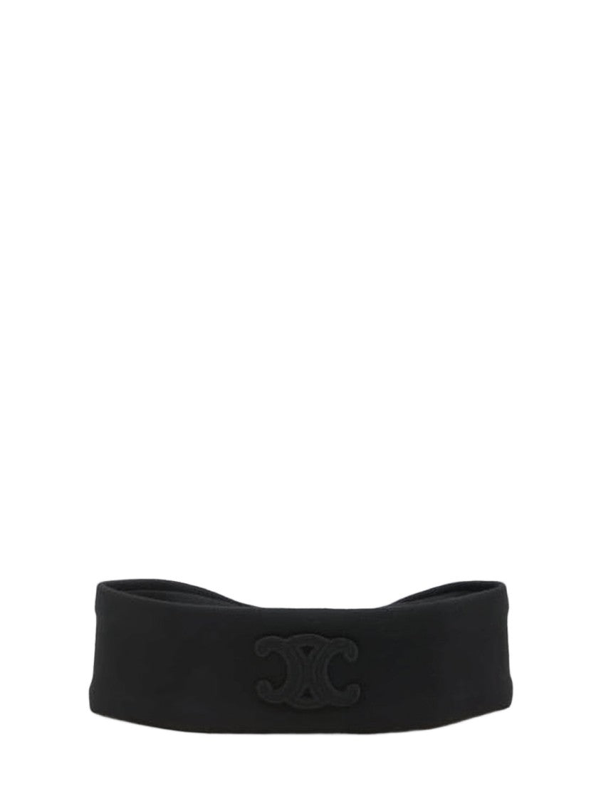 Celine Minimalist Black Wool Headband