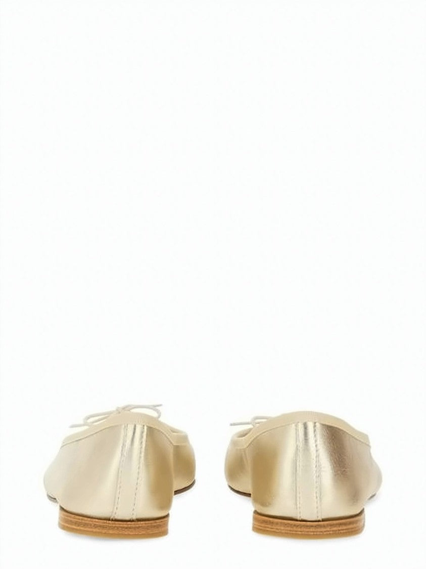 Repetto Gold Calf Leather Ballet Flats