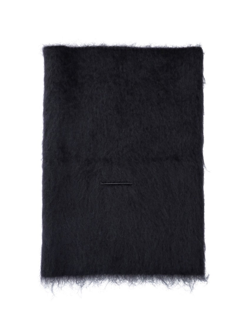 Mm6 By Maison Margiela Black Knit Mohair Scarf
