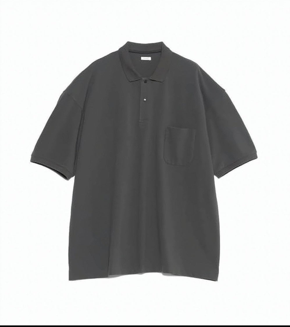 Nanamica Relaxed Fit Grey Polo Shirt With Classic Collar