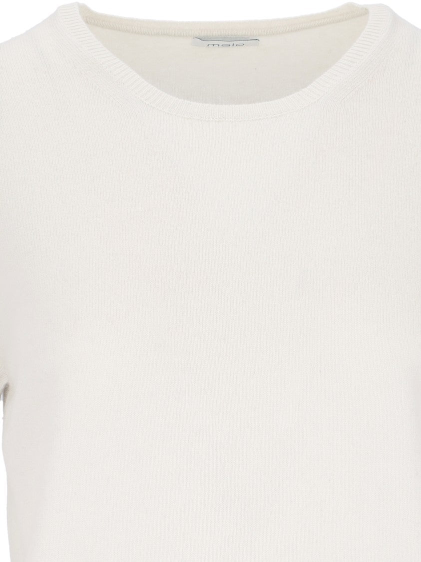 Malo Cashmere Sweater With Classic Crew Neckline