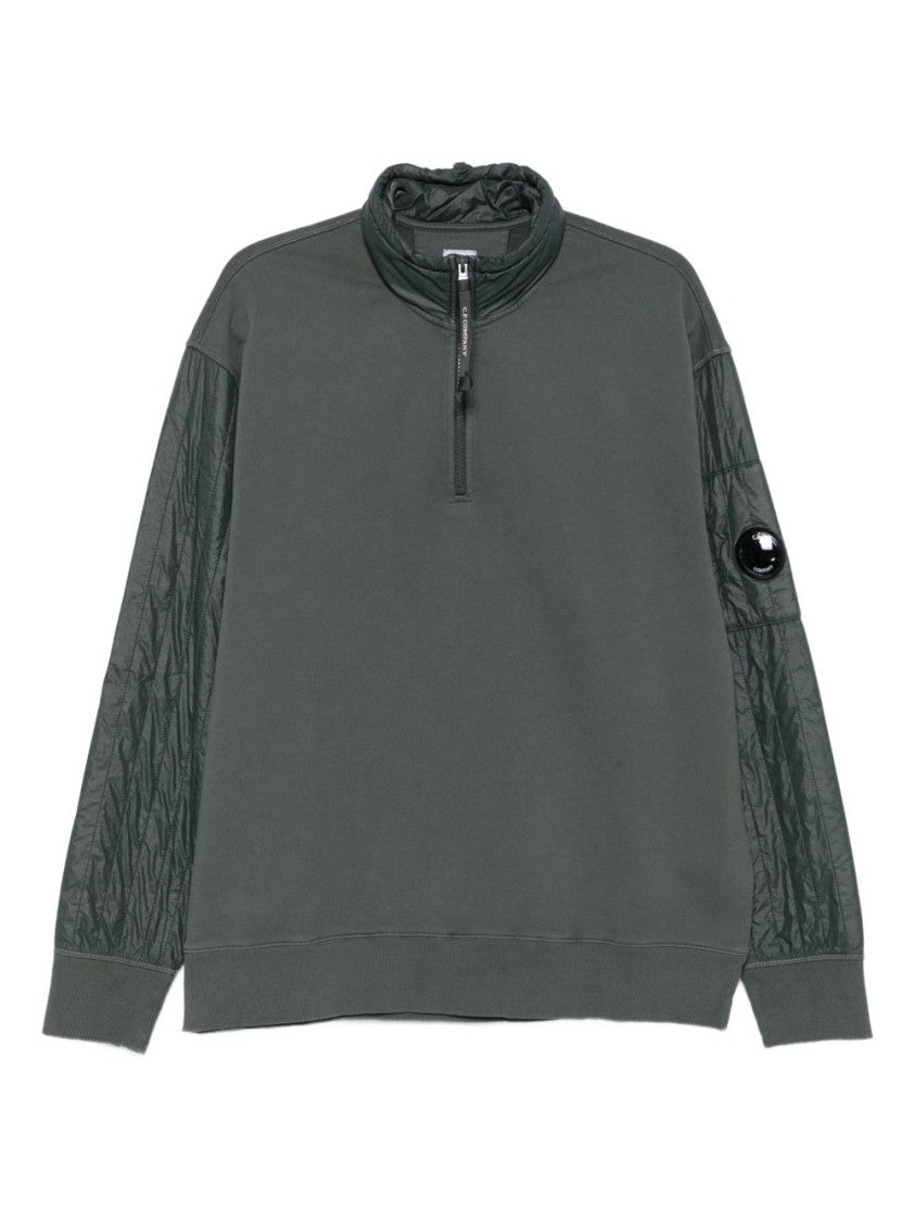 C.P. Company Diagonal Fleece And Quilted Nylon Sweatshirt