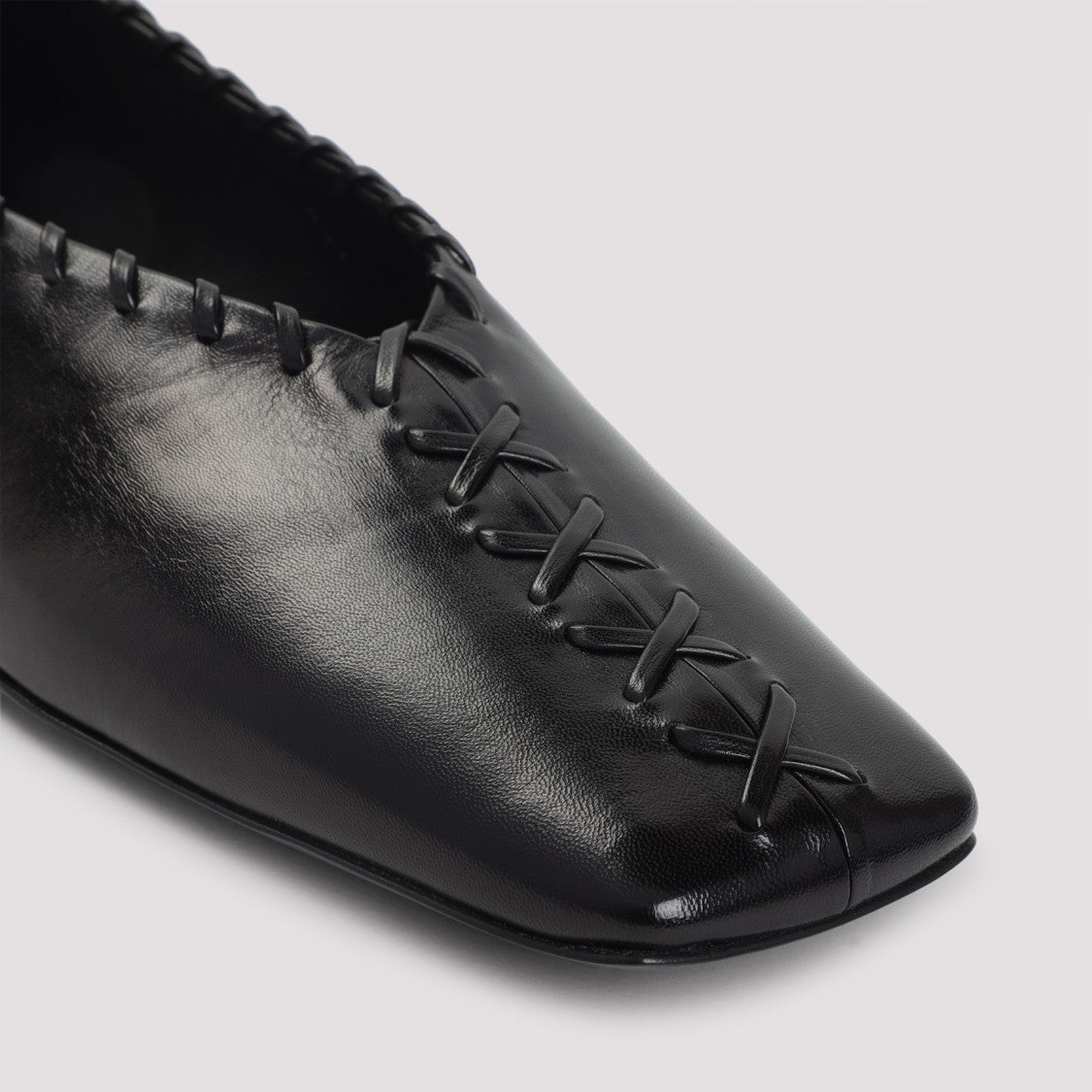 Jil Sander Black Goat Leather Ballerina