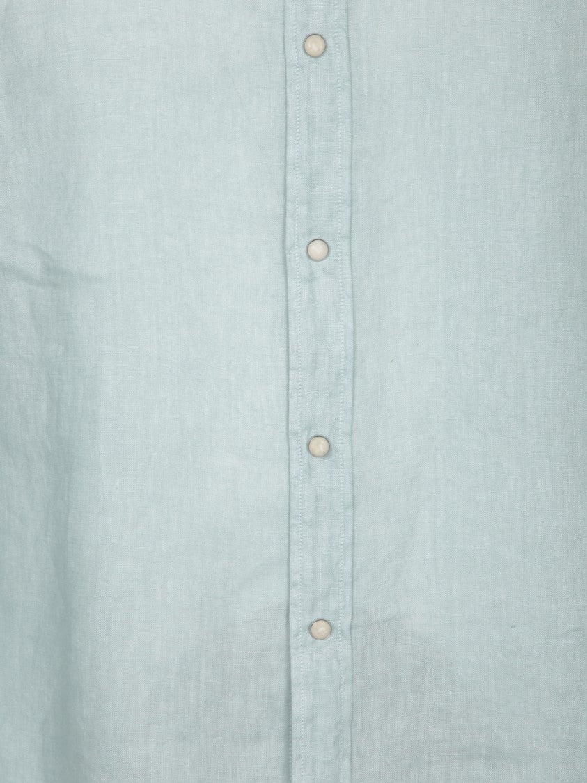 Dell'oglio Classic Green Linen Shirt
