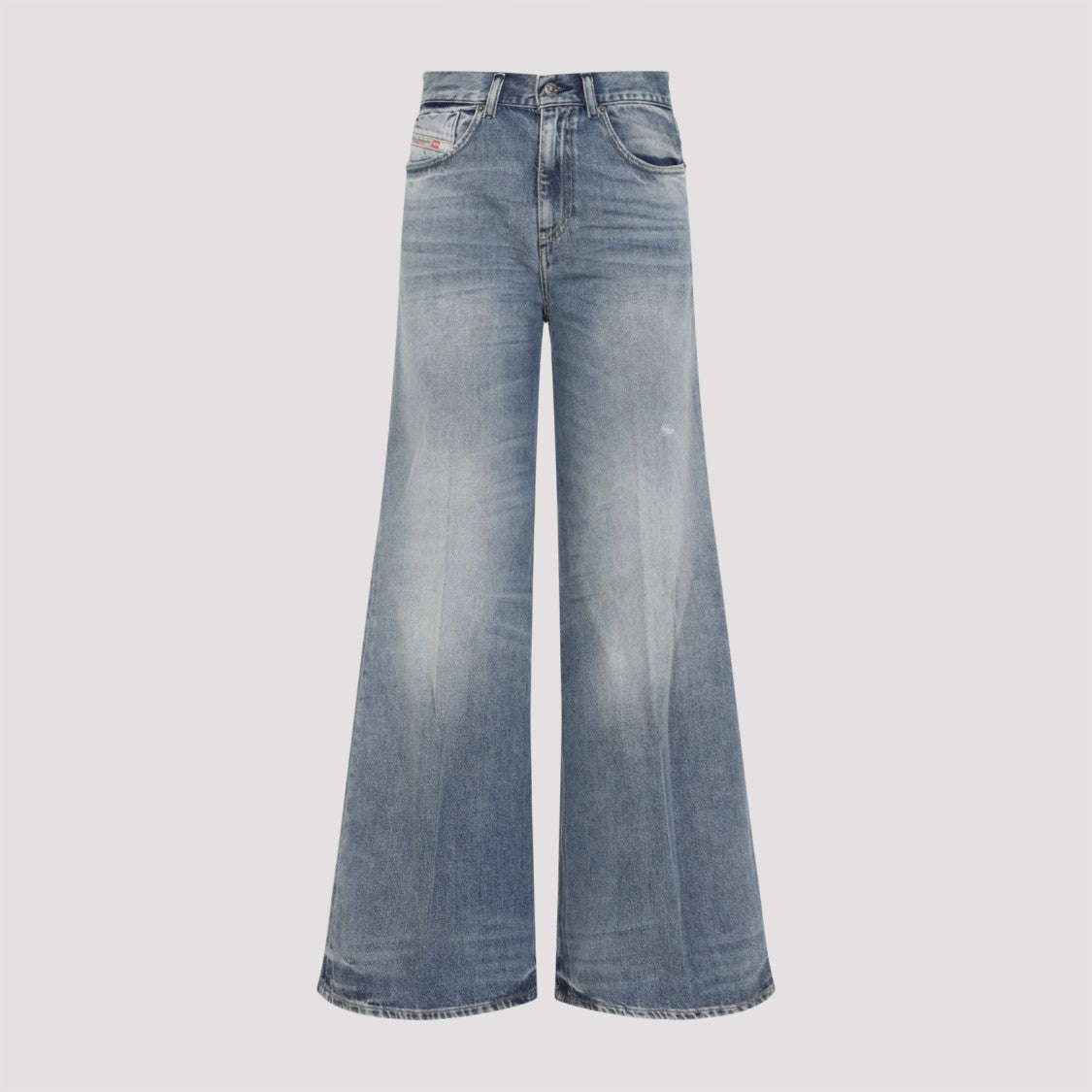 Diesel High-Waisted Wide-Leg Jeans With Vintage Wash