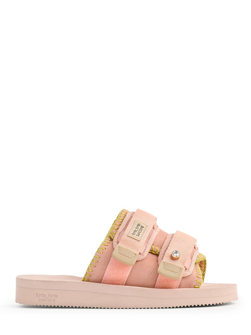Forte Forte Crossed Strap Sandals With Padded Texture