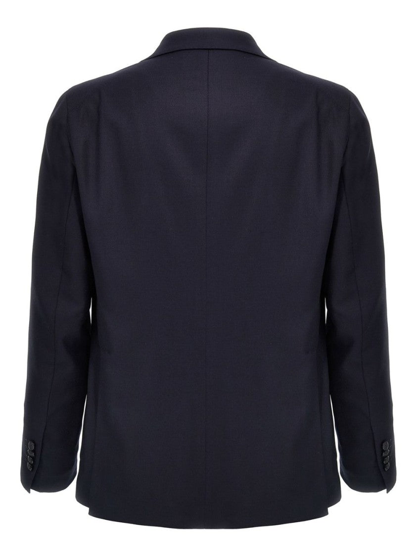 Tagliatore Tailored Blue Jacket With Notch Lapel