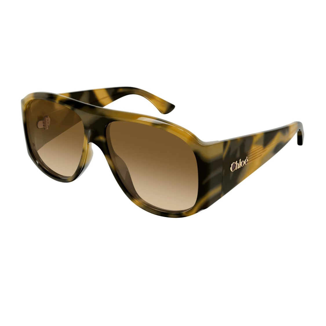 Chloé Havana Brown Sunglasses With Gradual Lens And Eco-Conscious Design