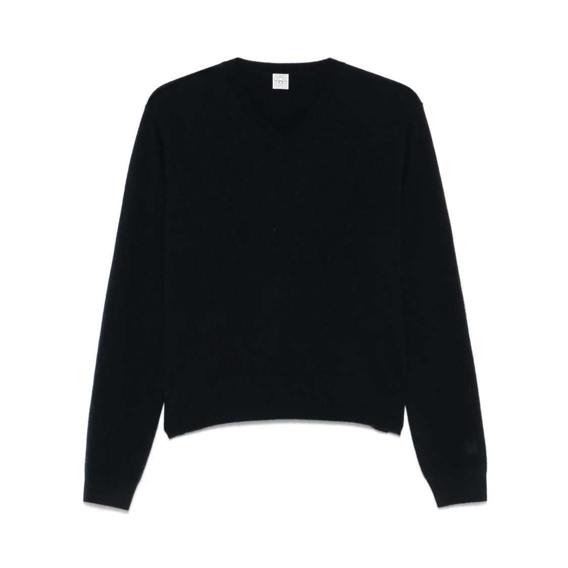 Totême Timeless V-Neck Sweater With Silhouette