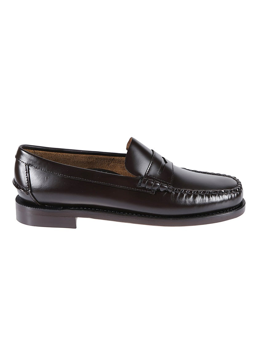 Sebago Brown Classic Dan Calf Leather Loafers