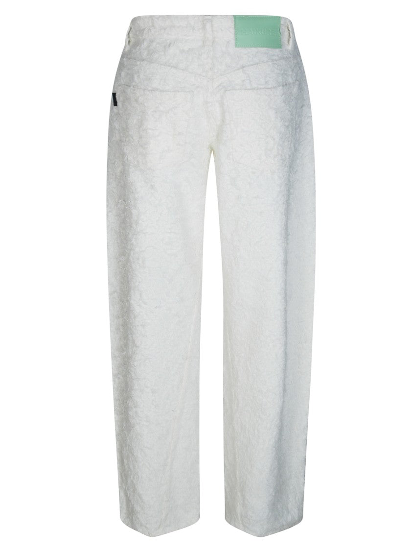Haikure Clyde Double Fur Denim Straight-Leg Pants