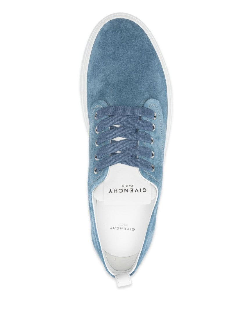 Givenchy Blue Suede Pull Tab Lace Sneakers