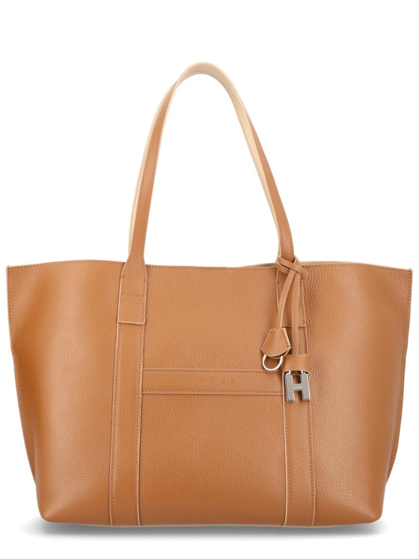 Hogan Hogan Script Textured Calf Leather Handbag Bag