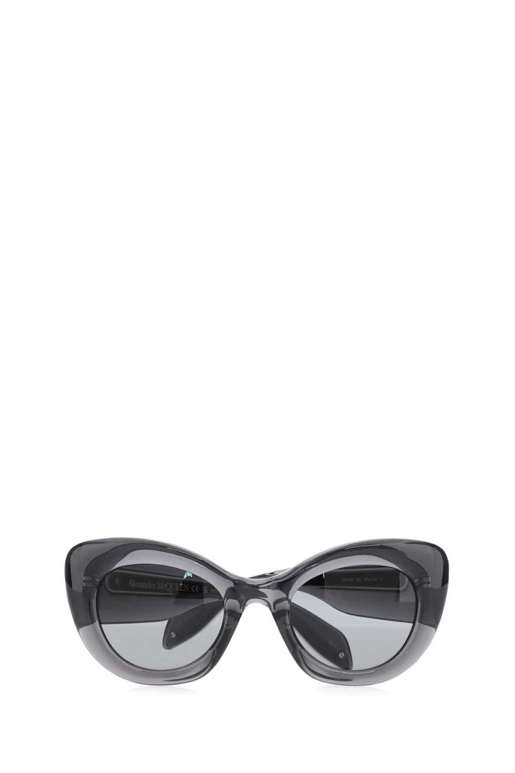 Alexander Mcqueen Dark Grey Acetate The Curve Sunglasses
