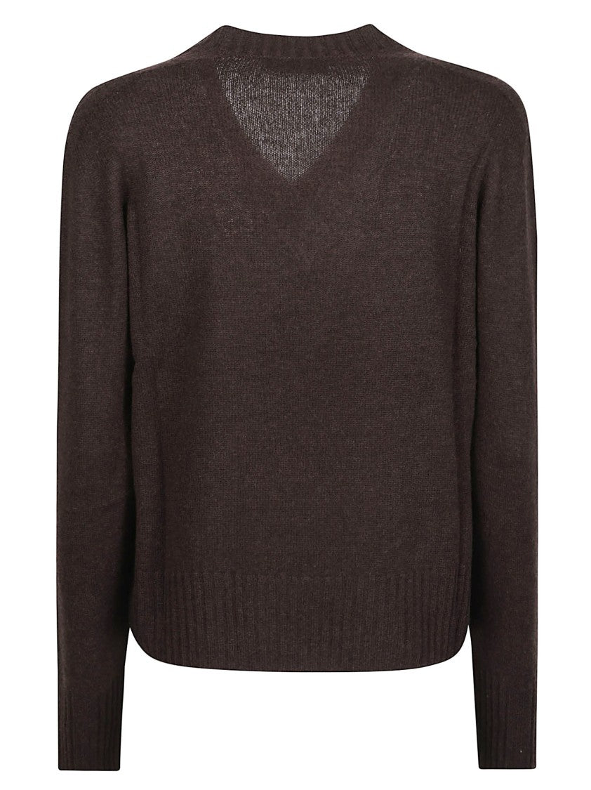 Aragona Deep V-Neck Ribbed Cashmere Sweater