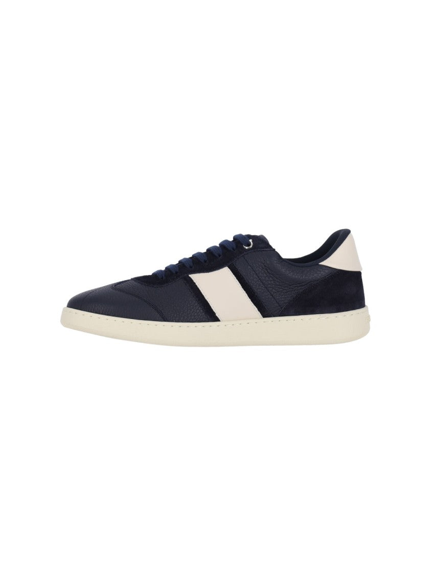 Ferragamo Low-Top Blue Calfskin Sneakers