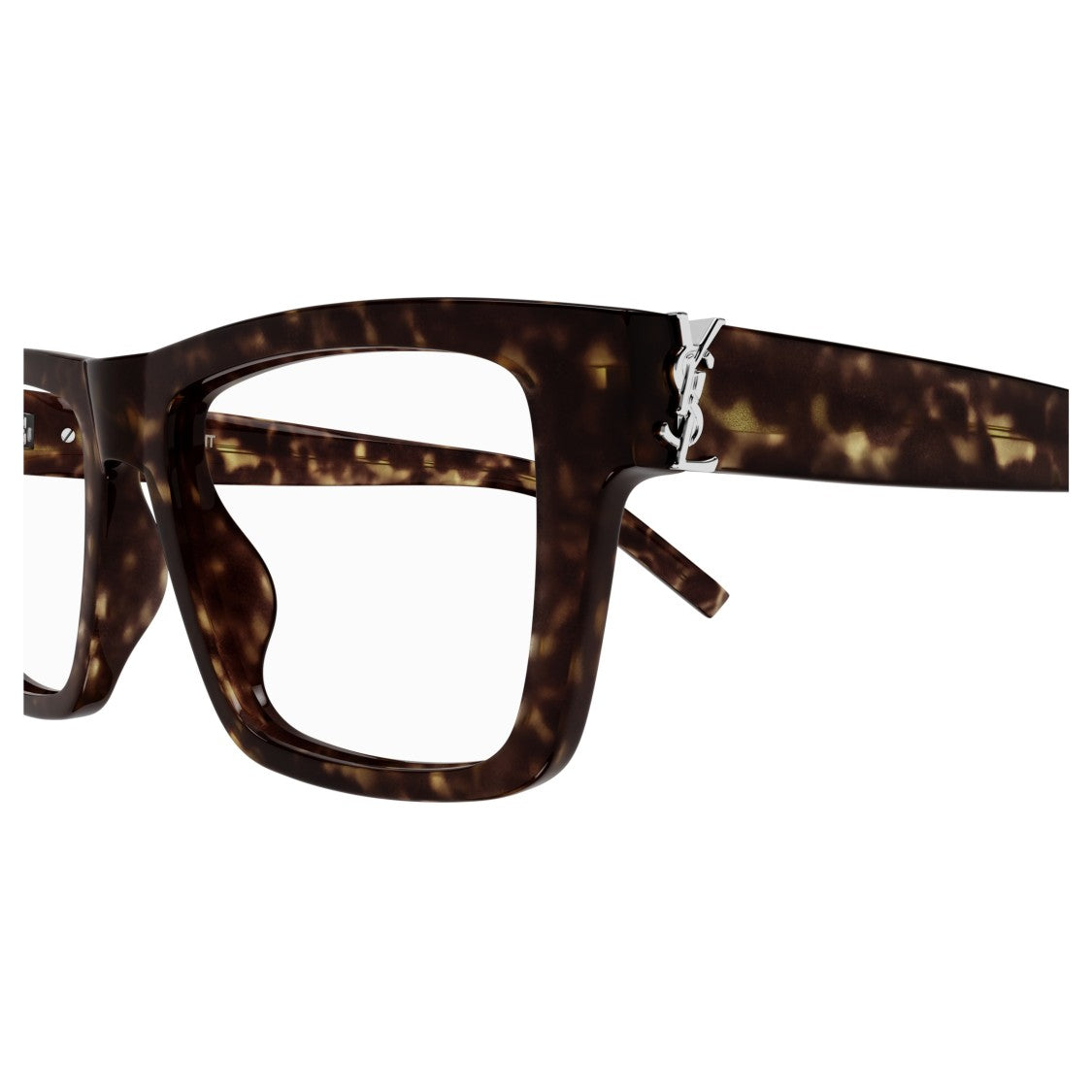 Saint Laurent Sl M10_B Bold Rectangular Tortoiseshell Frame Eyeglasses