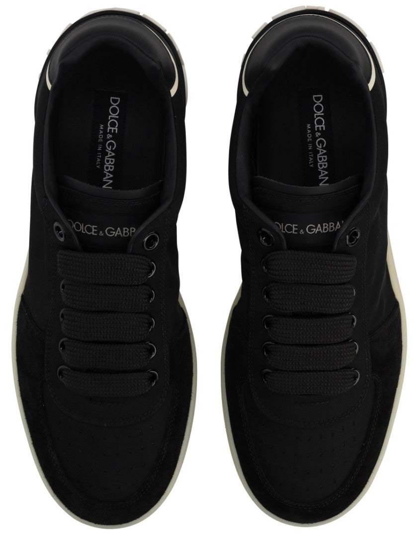 Dolce & Gabbana Polyamide Perforated Toe Low Sneakers