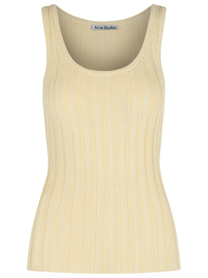 Acne Studios Cream Cotton Blend Tank Top