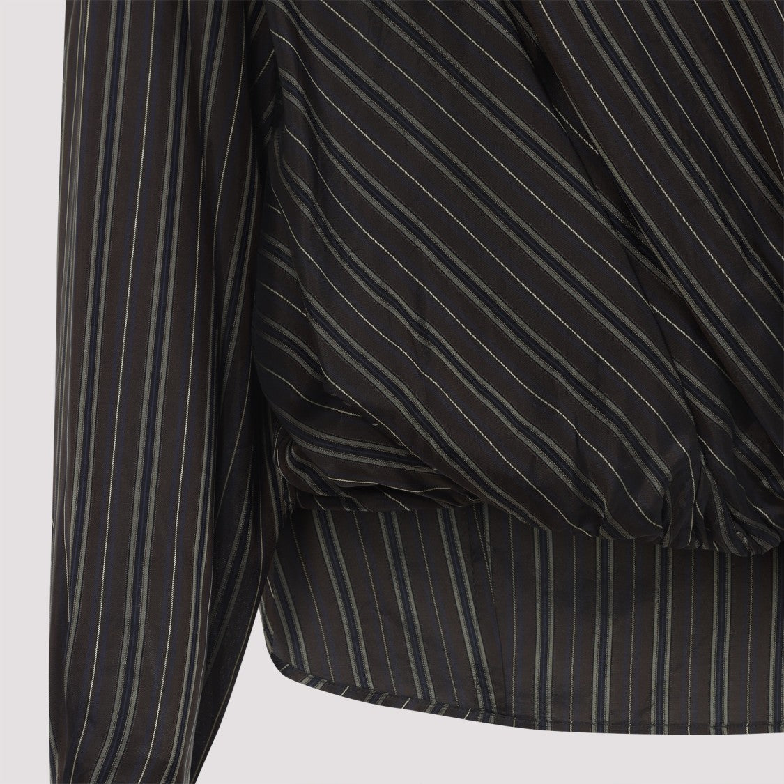 Dries Van Noten Brown Cupro Camiel Blouse