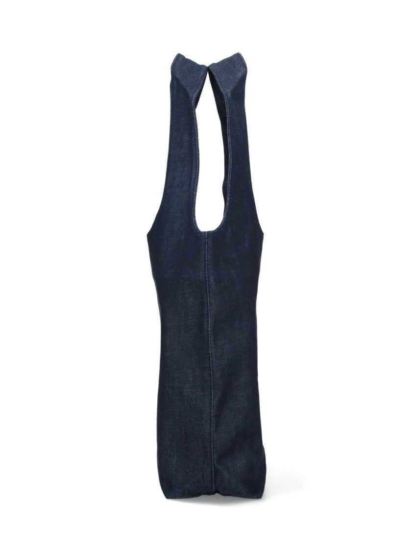 A.P.C. Navy Blue Ninon Fabric Tote Bag