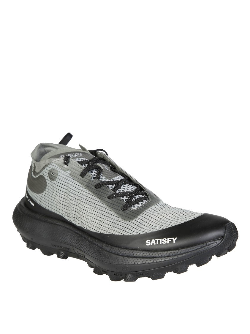 Satisfy The Rocker Mesh Sneakers With Textured Sole And Subtle Branding