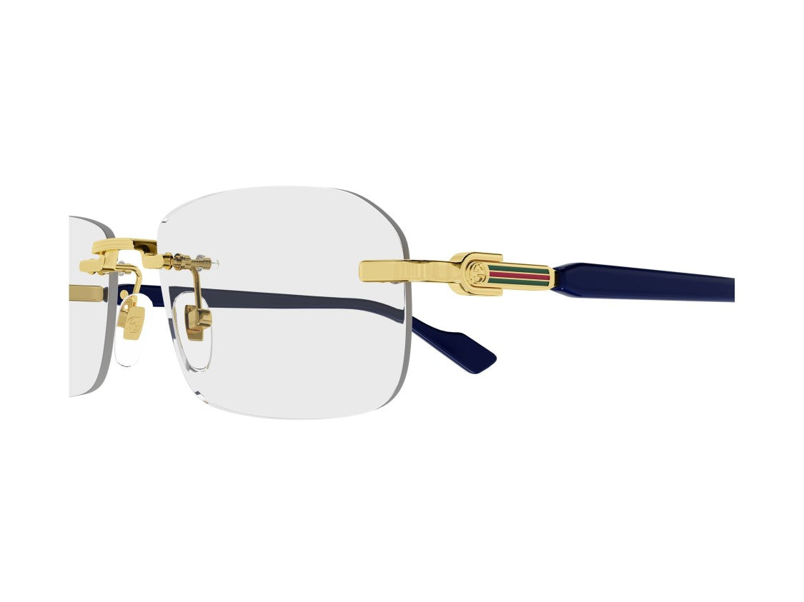 Gucci Gold Gg1221o Metal Rimless Rectangular Eyeglasses