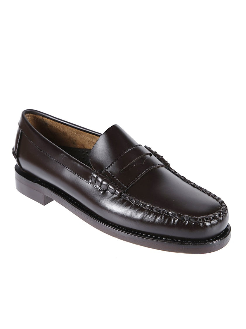 Sebago Brown Classic Dan Calf Leather Loafers