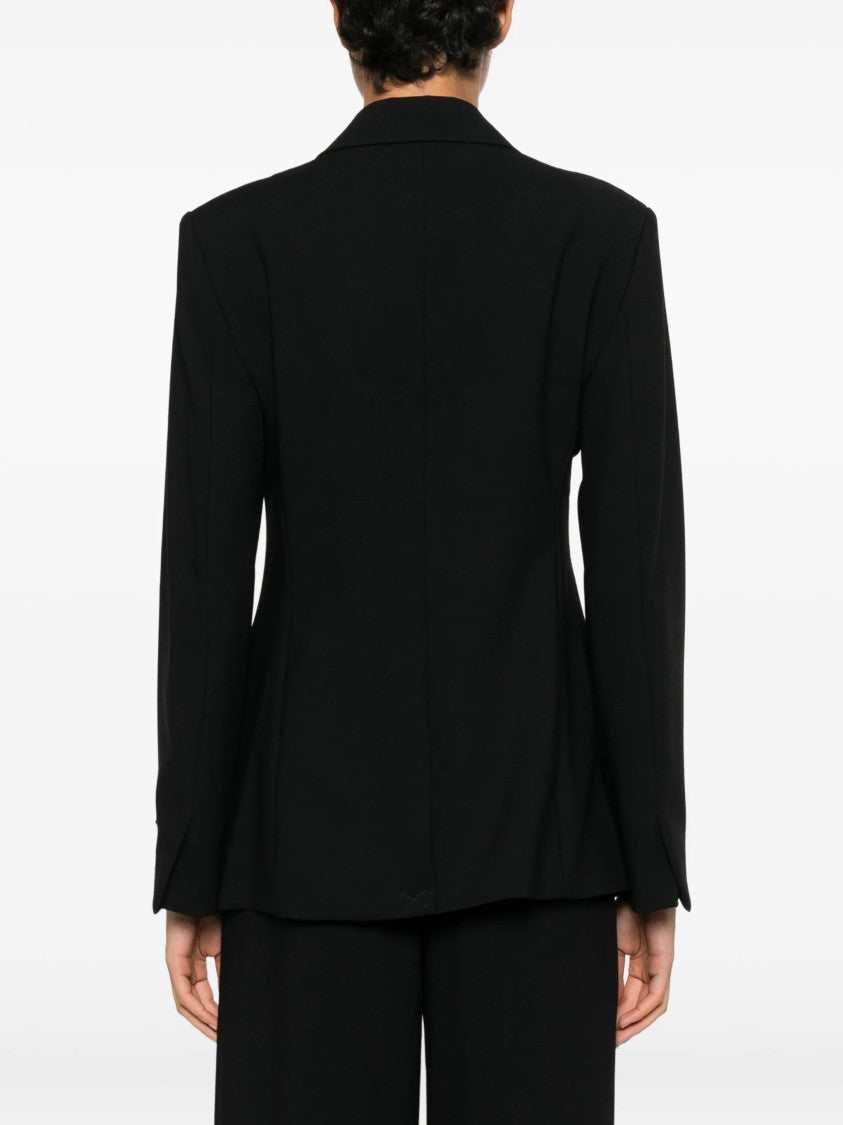 Calvin Klein Black Cinched Waist Tailored Blazer