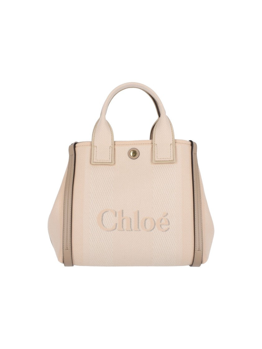 Chloé "Carry" Small Tote Bag Beige