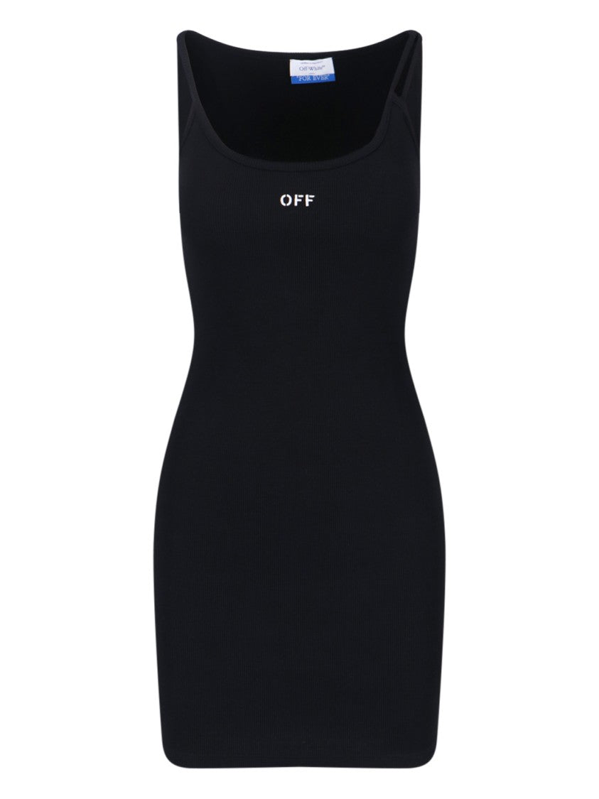 Off-White Logo Midi Dress – Black