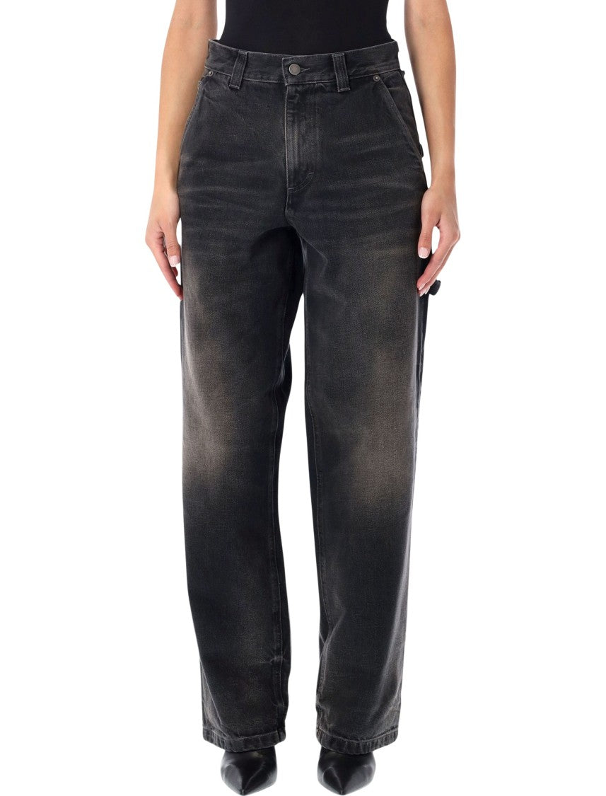 Haikure High-Waisted Loose-Fit Jeans With Vintage Wash And Relaxed Silhouette