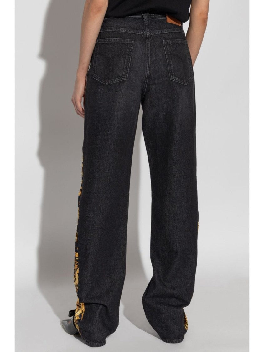 Versace Black Denim Trousers