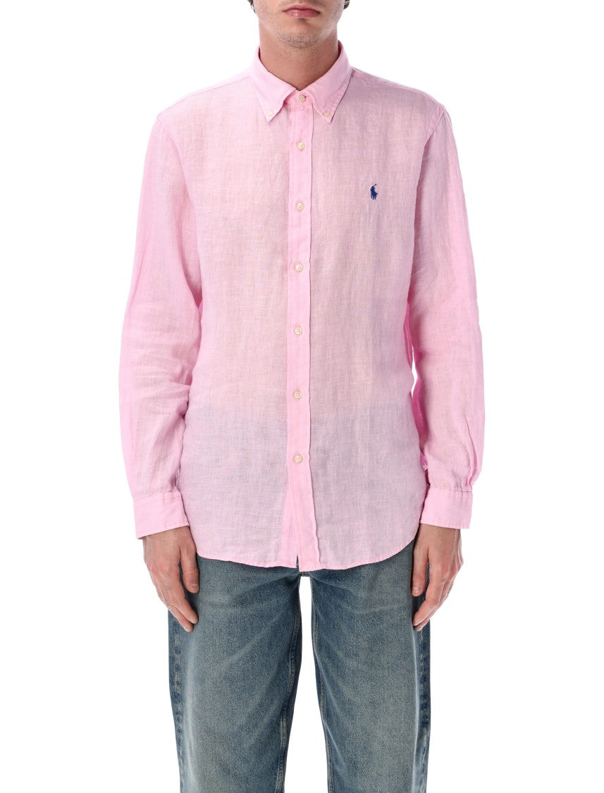 Polo Ralph Lauren Custom Fit Custom Fit Linen Logo Shirt