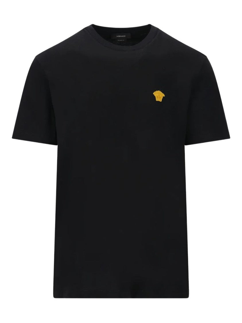 Versace Classic Black T-Shirt With Crew Neckline