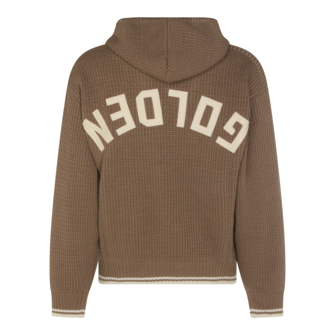 Golden Goose Brown Hooded Knitwear With Kangaroo Pocket