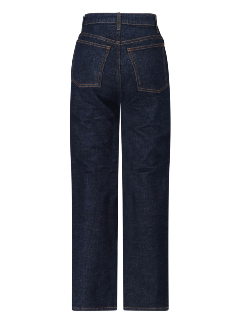 Khaite "Delina" Straight Jeans – Dark Blue