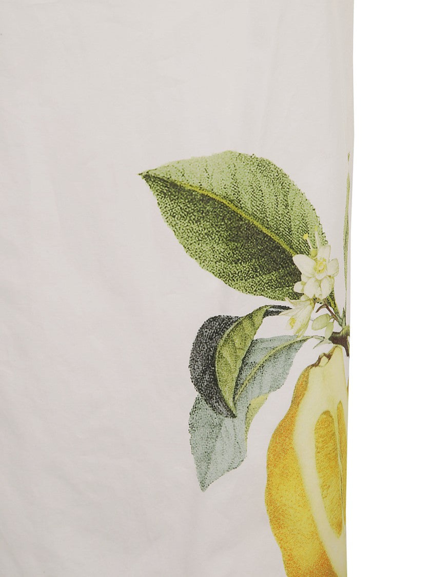 Max Mara Lemon Print Dress With Fitted Silhouette